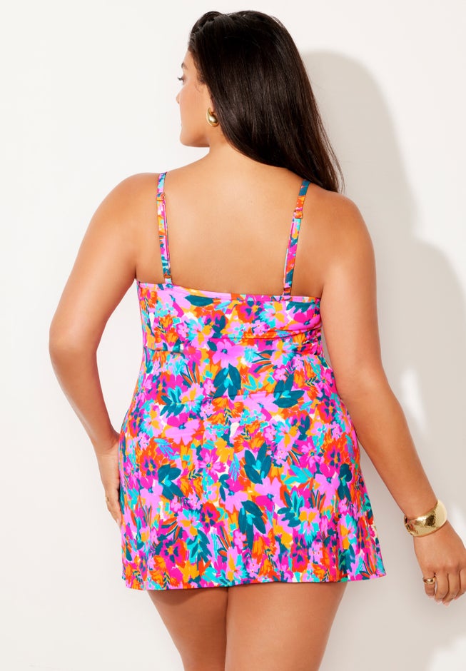 Chlorine Resistant Flowy Swimdress image number 1