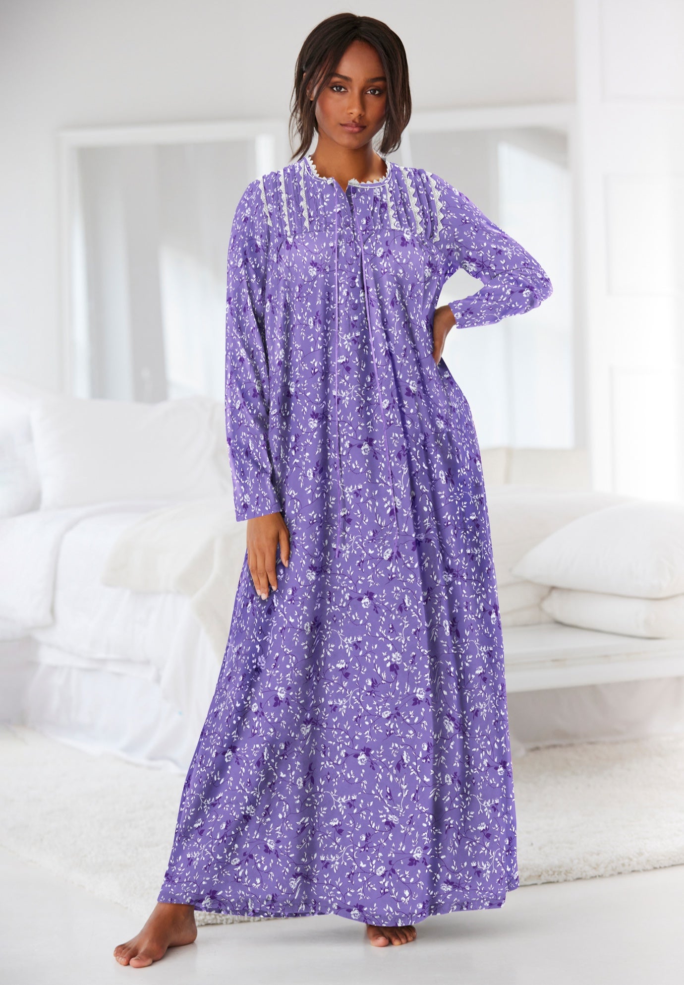 Floral Knit Gown image number 0