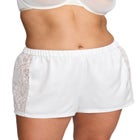 The Lace Panel Shorts - Recycled Satin image number null