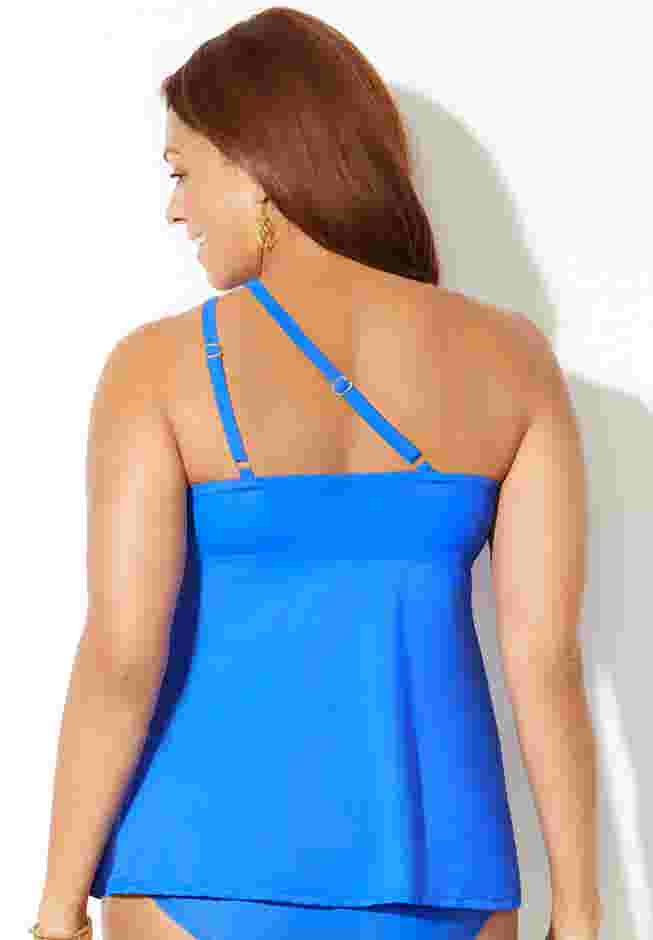 Longer Length High Neck Halter Tankini Top image number 5