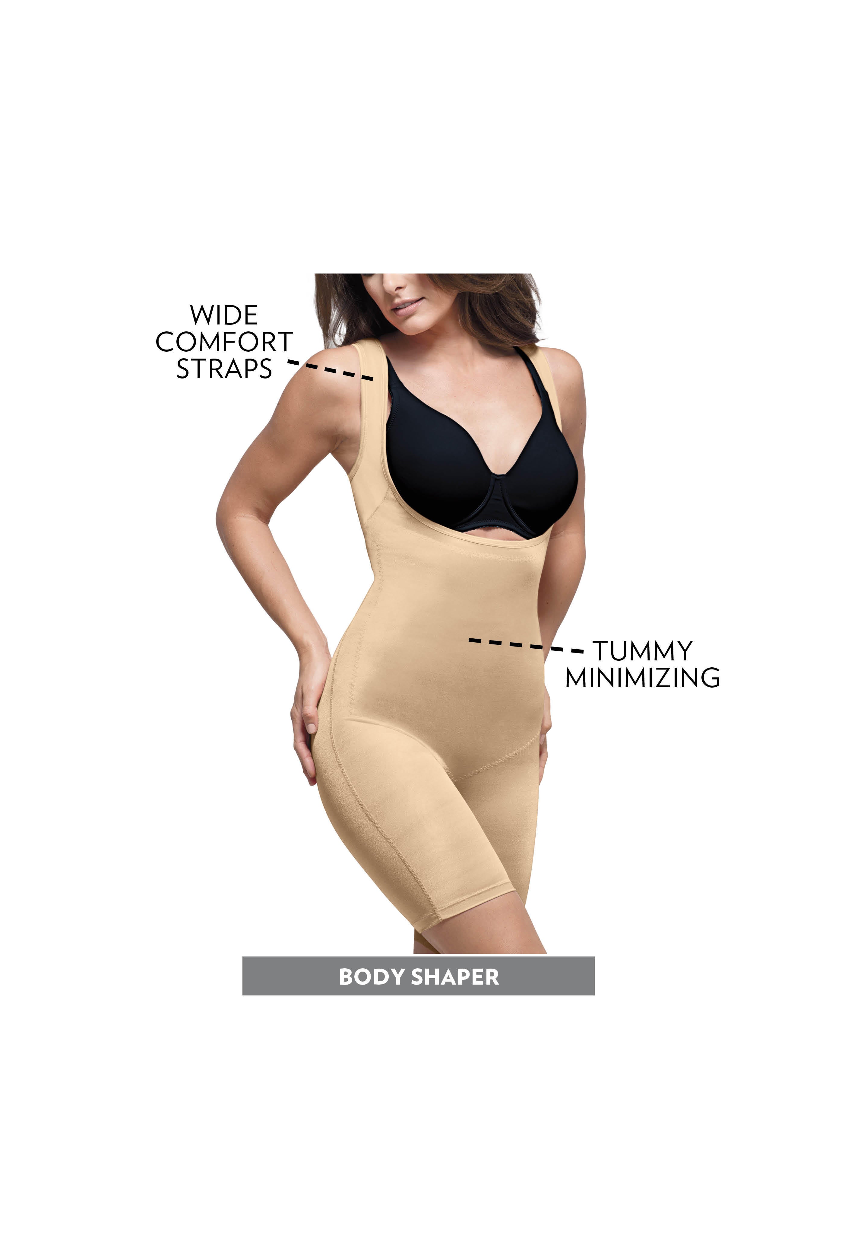 Power Shaper Firm Control Wear-Your-Own-Bra Body Shaper image number 3