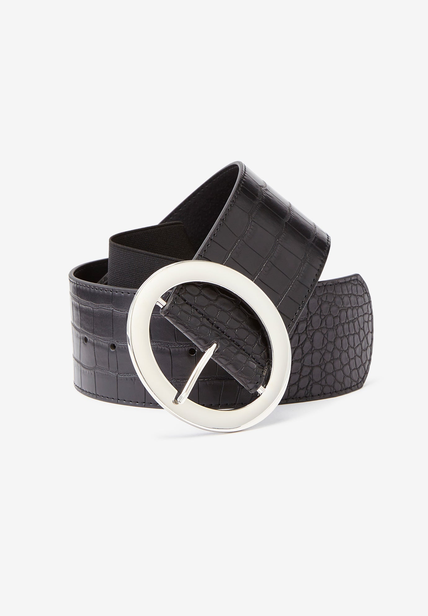 Textured Faux Leather Belt image number 0