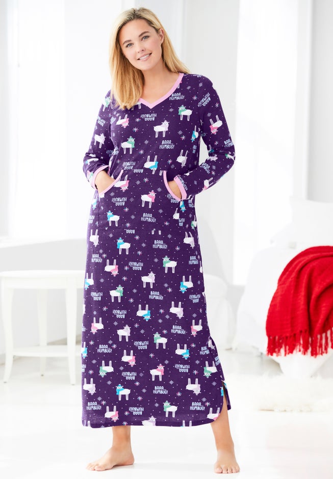 Long Printed Sleep Shirt  image number 6