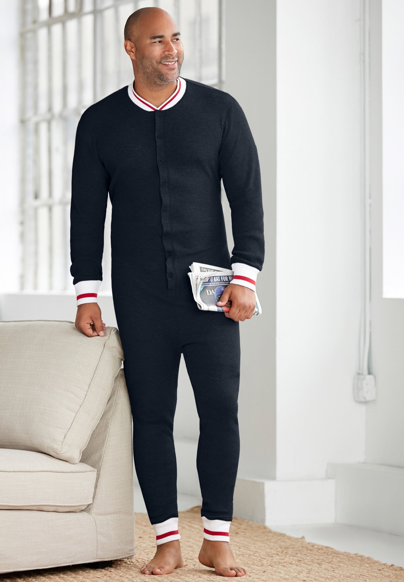 Waffle Thermal Onesie Suit image number 1