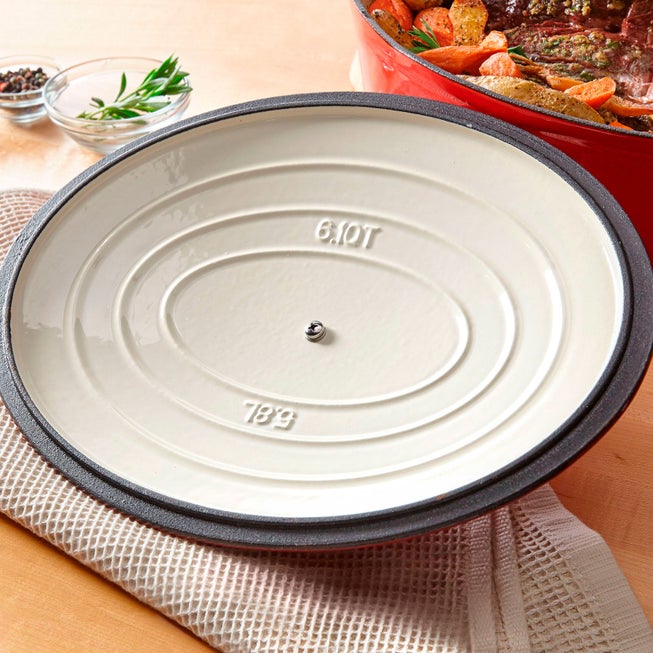 6-Lt. Cast Iron Enameled Oval Casserole image number 1