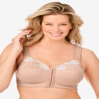 Front-Close Embroidered Wireless Posture Bra image number null