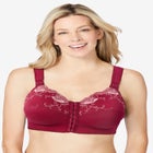 Front-Close Embroidered Wireless Posture Bra image number null