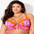 Longline Bra Sized Lettuce Trim Bikini Top image number null