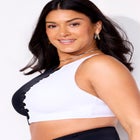 High Neck Color Block Bikini Top image number null