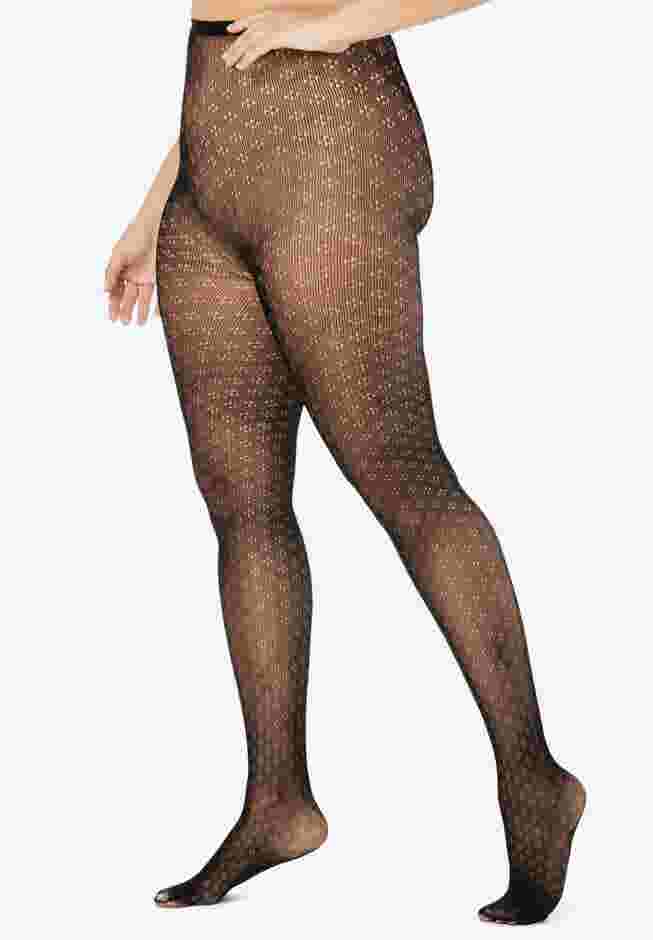 Embroidered Tights by Comfort Choice image number 2