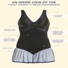 Twist-Front Swim Dress image number null