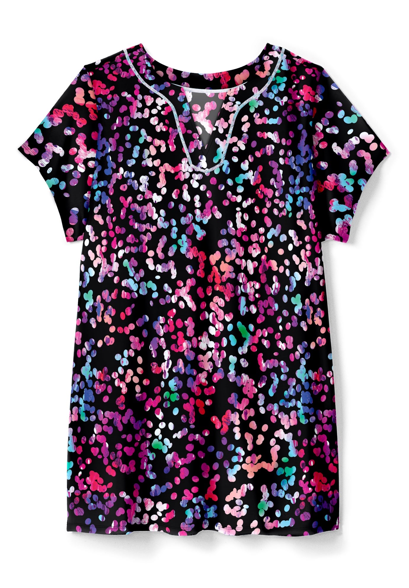 Longer Length Short-Sleeve Swim Tunic image number 1