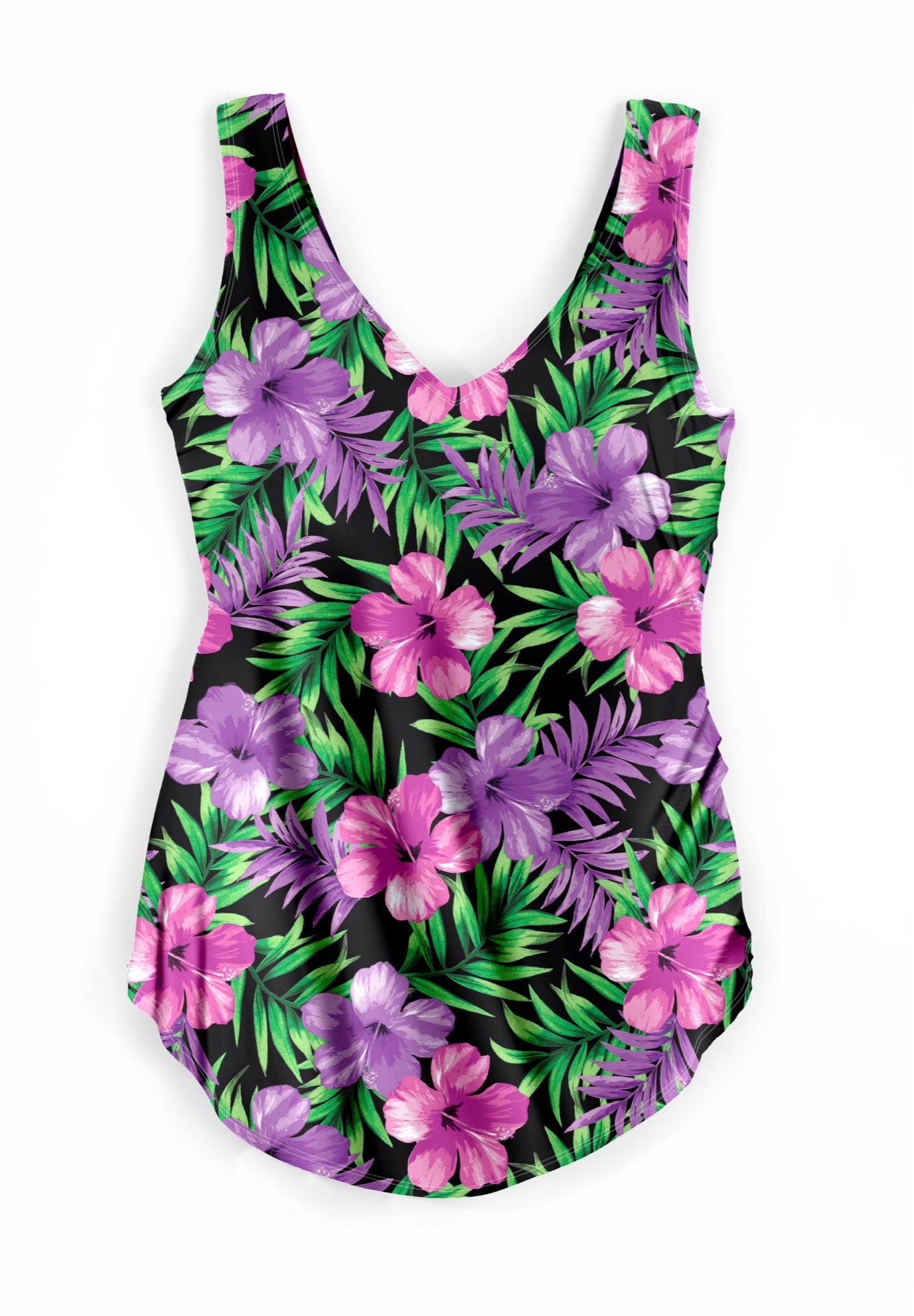 Sarong V-Neck Tummy Control One-Piece Swimsuit image number 3