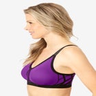Seamless Velvet Trim Support Bra image number null