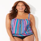 Bandeau Blouson Tankini Top image number 3