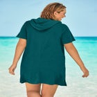 Hooded Terry Swim Cover Up image number null