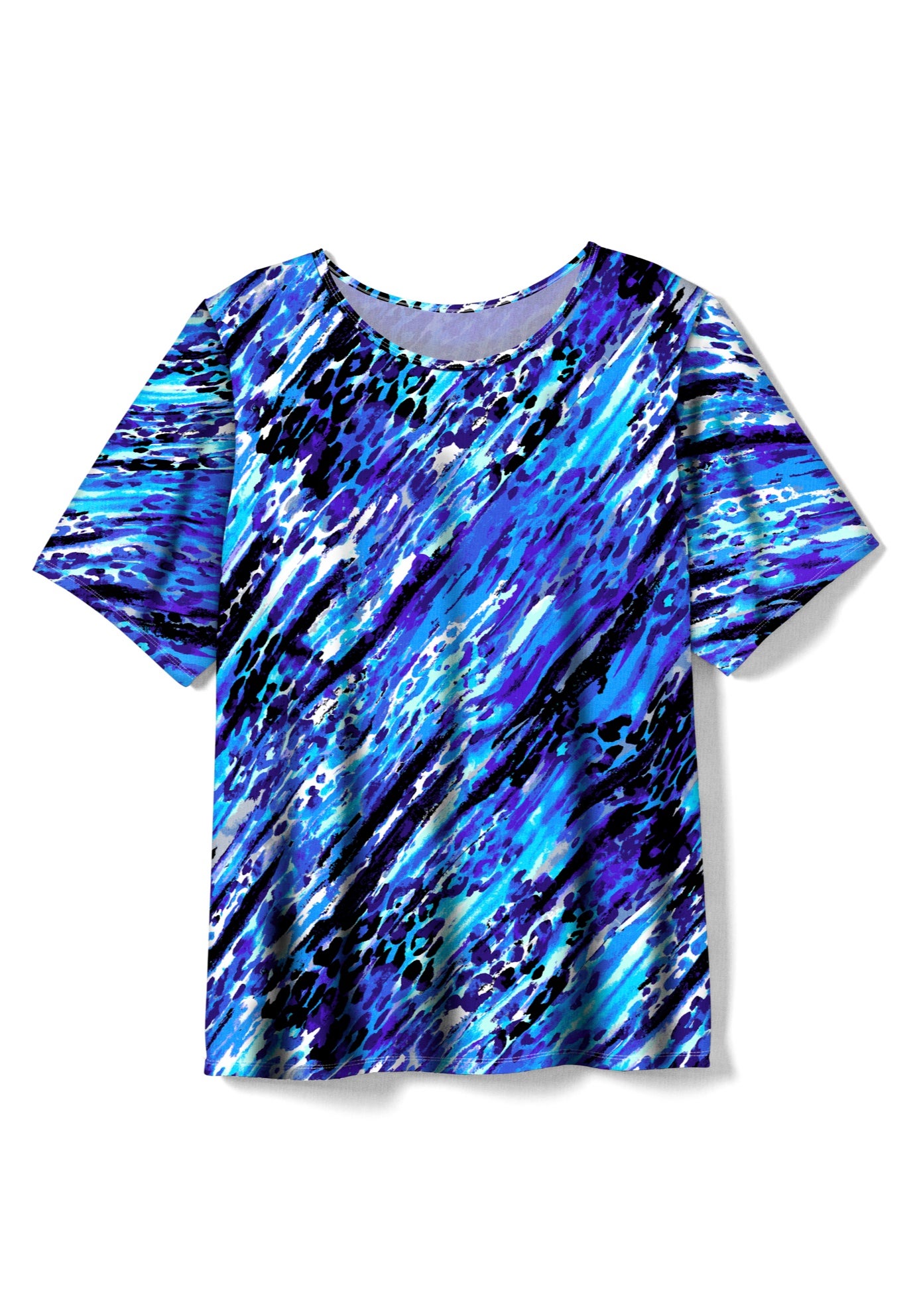 Chlorine-Resistant Crewneck Relaxed-Fit Swim Tee image number 3