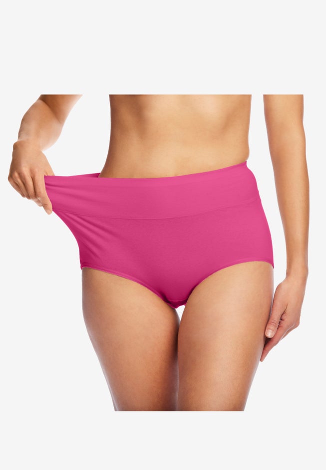Cotton Spandex Comfort Waist Brief 2-Pack image number 3