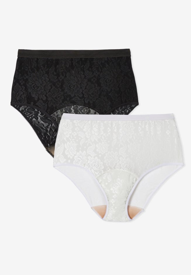 Lace Incontinence Brief 2-Pack image number 0