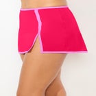 High-Waist Peekaboo Shimmer Swim Skirt image number null