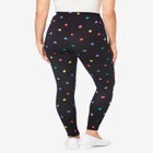Stretch-Cotton Knit Pull-On Printed Pocket Leggings image number null