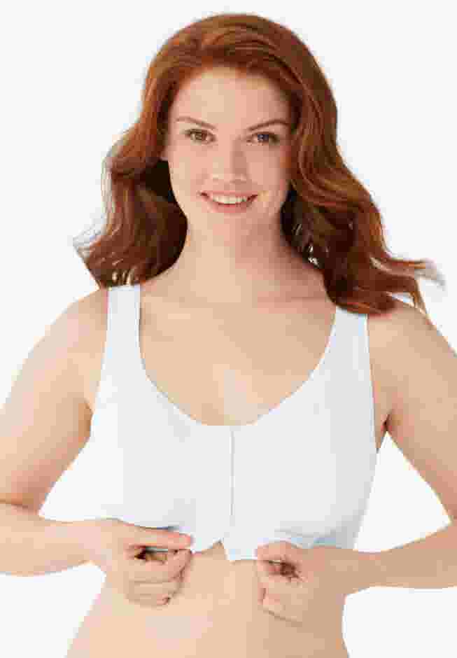 Wireless Cotton Snap Front Bra image number 0