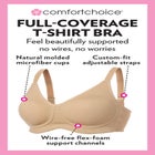 Full Coverage Wire Free T-shirt Bra image number 3