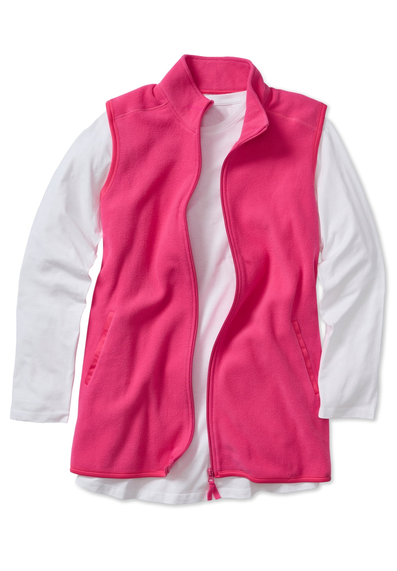 Zip-Front Microfleece Vest image number 4