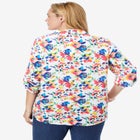 Rayon Pintucked Effortless Tunic Blouse image number null