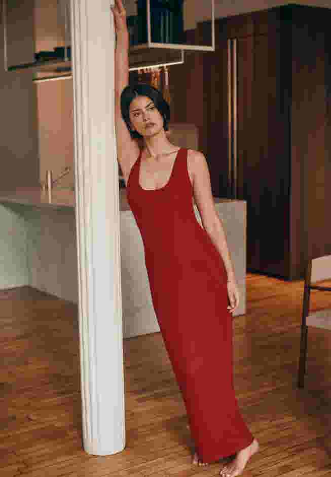 The Midi Dress - Modal Silk Rib image number 3