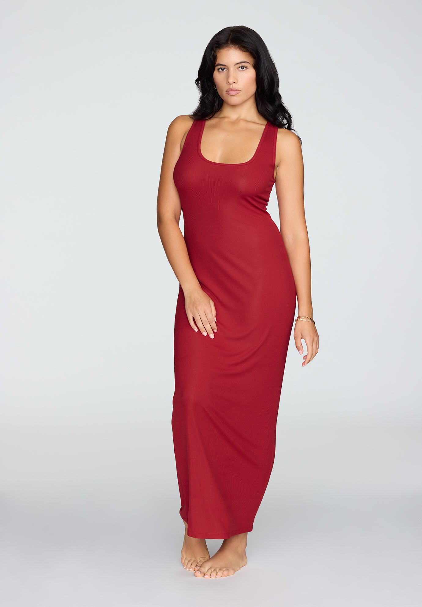 The Midi Dress - Modal Silk Rib image number 0