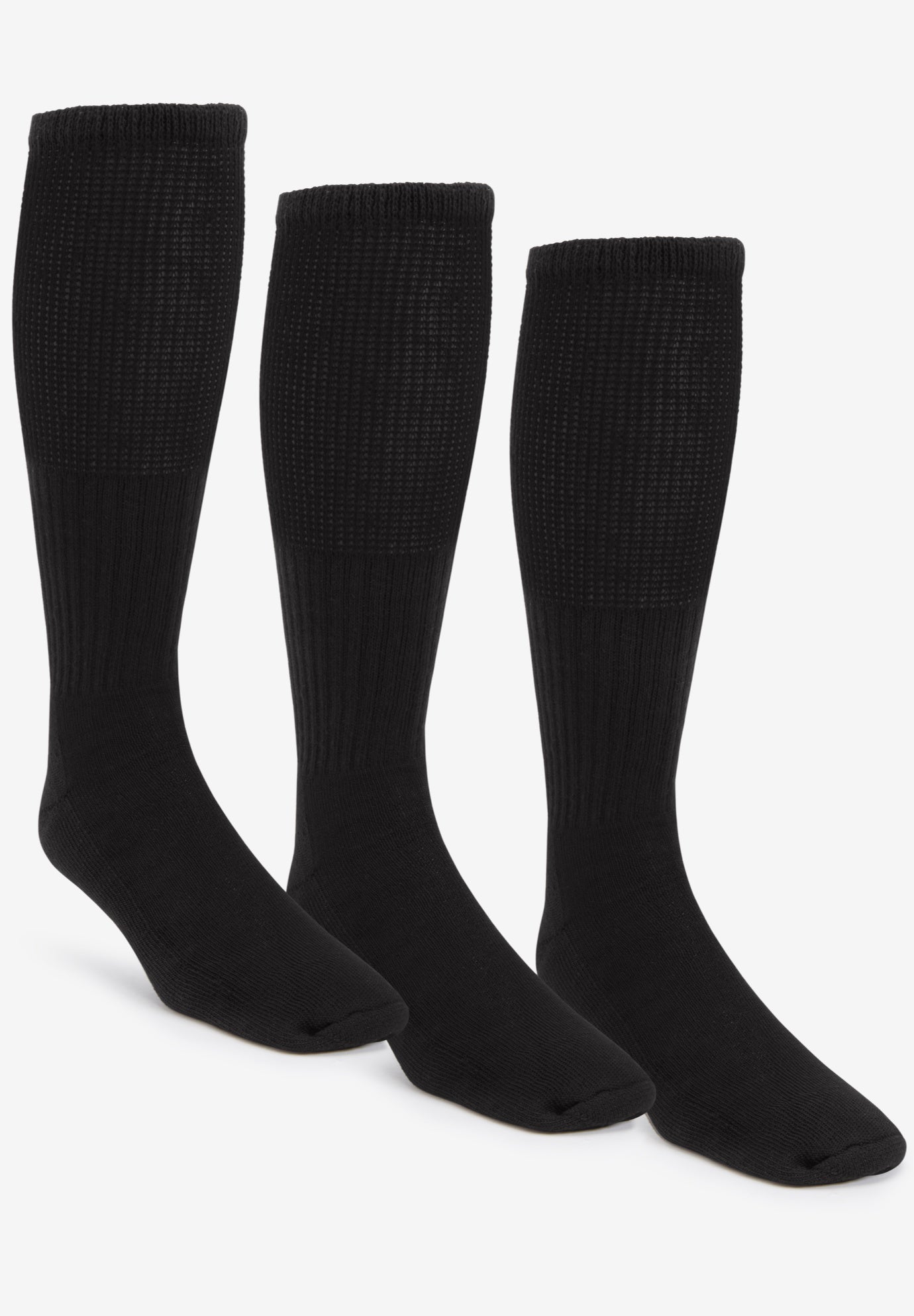 Diabetic Over-the-Calf Extra Wide Socks 3-Pack image number 0