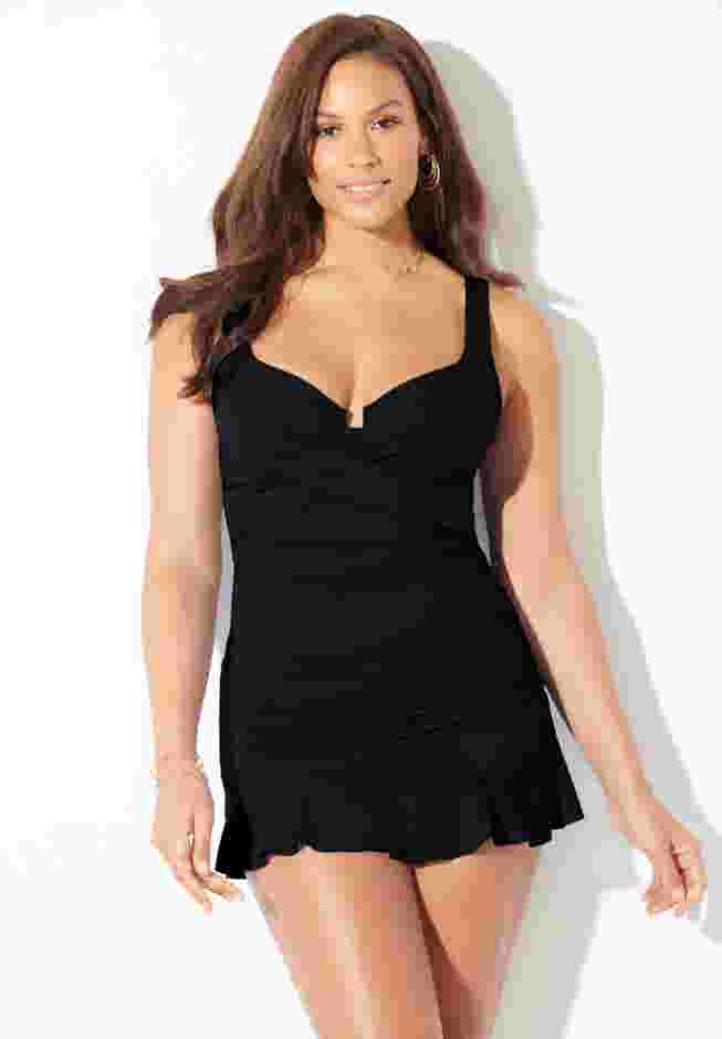 Twist Front Underwire Swimdress image number 0