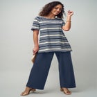 Stretch Knit Boatneck Swing Tunic image number null