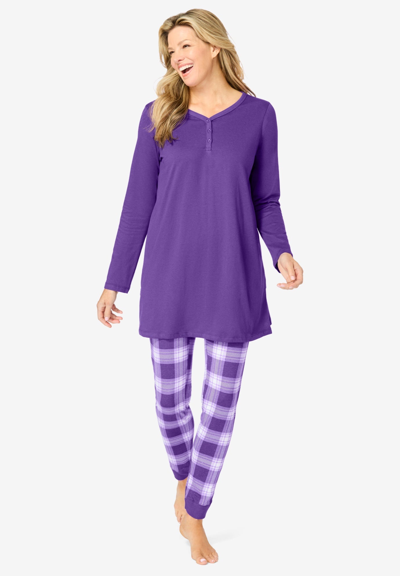 Henley Tunic & Jogger PJ Set image number 0