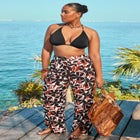 Elastic Waist Lounge Cover Up Pant image number null