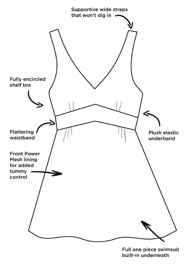 V-Neck Swimdress image number 2