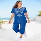 Printed Tunic and Capri Set image number null