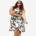 Sleeveless Knit Fit and Flare Knit Dress image number null