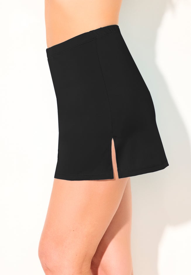 Side Slit Swim Skirt With Built-In Brief image number 2