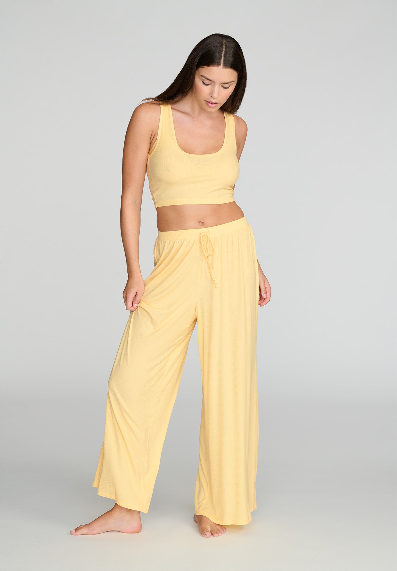 The Drawstring Pant - Modal Silk Rib image number 4