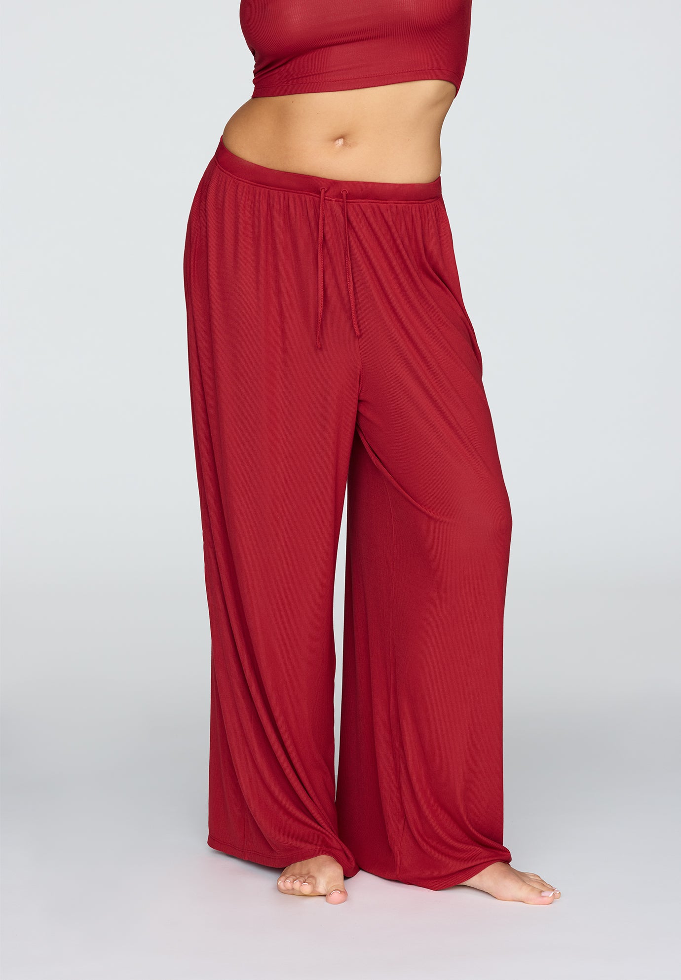 The Drawstring Pant - Modal Silk Rib image number 3