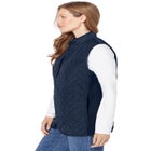 Zip-Front Quilted Vest image number null