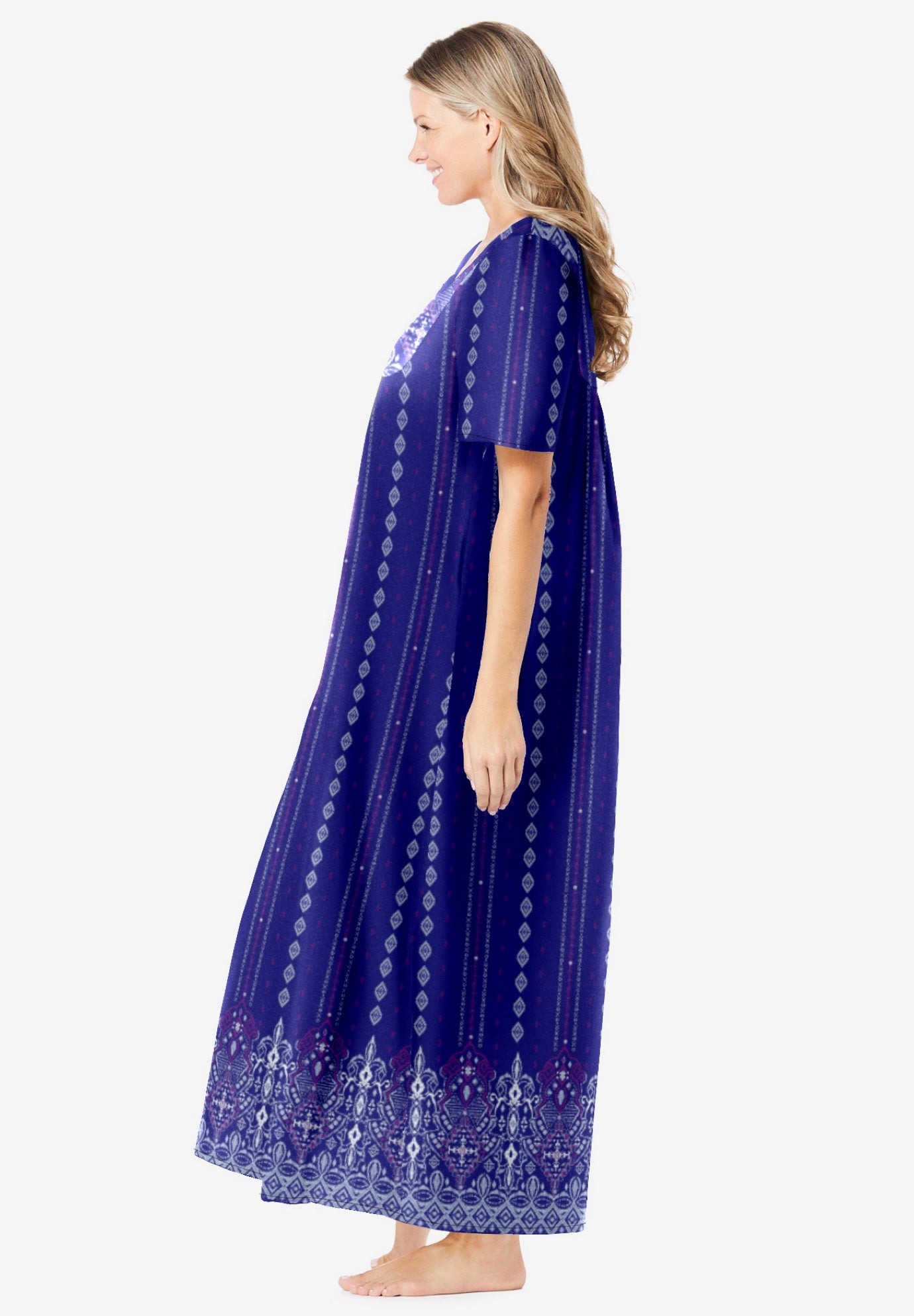 Bib-Front Short Sleeve Maxi Lounger image number 2