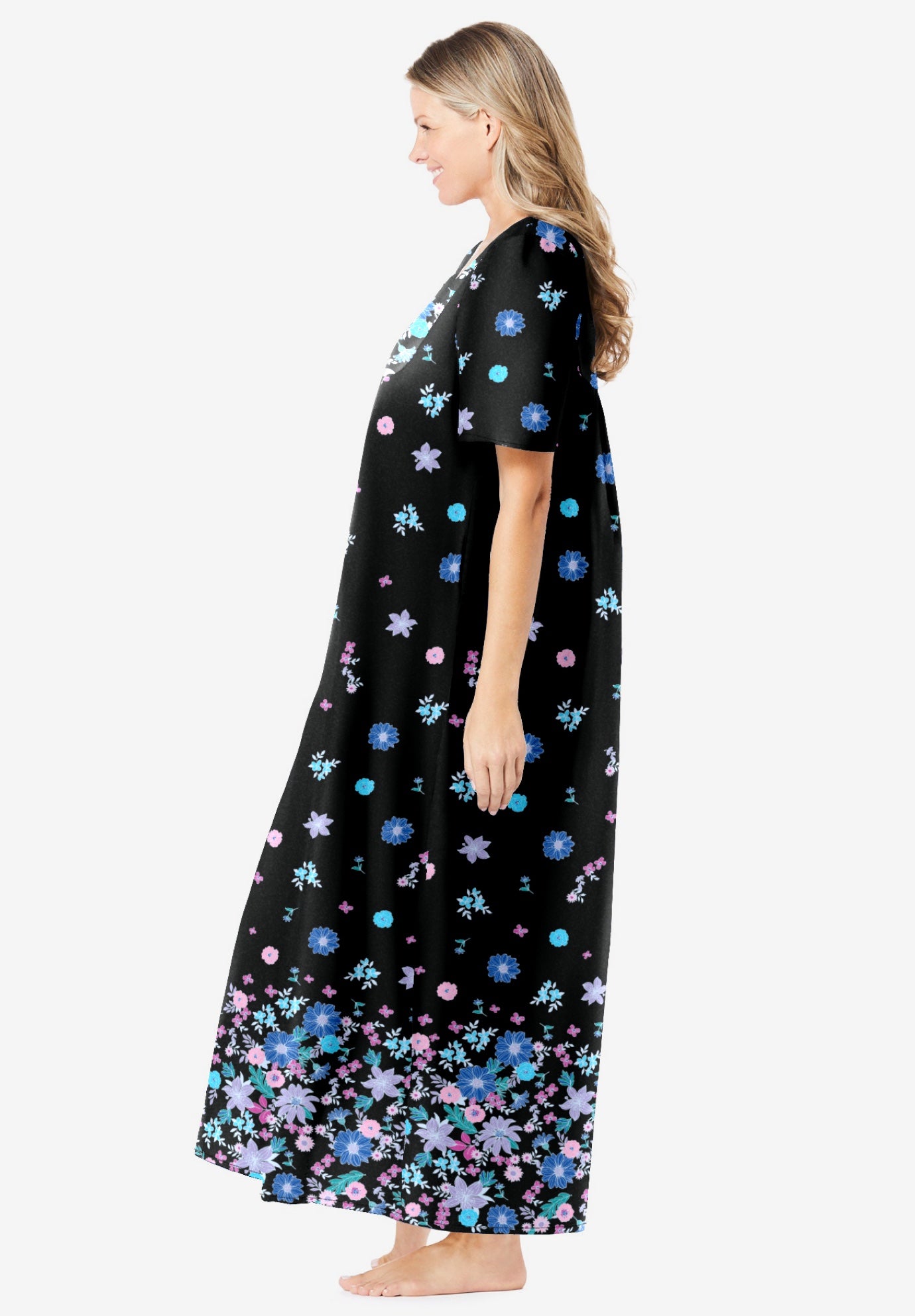 Bib-Front Short Sleeve Maxi Lounger image number 2