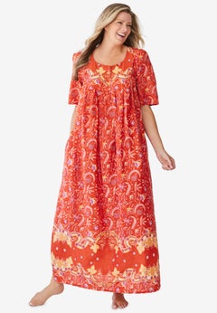Bib-Front Short Sleeve Maxi Lounger