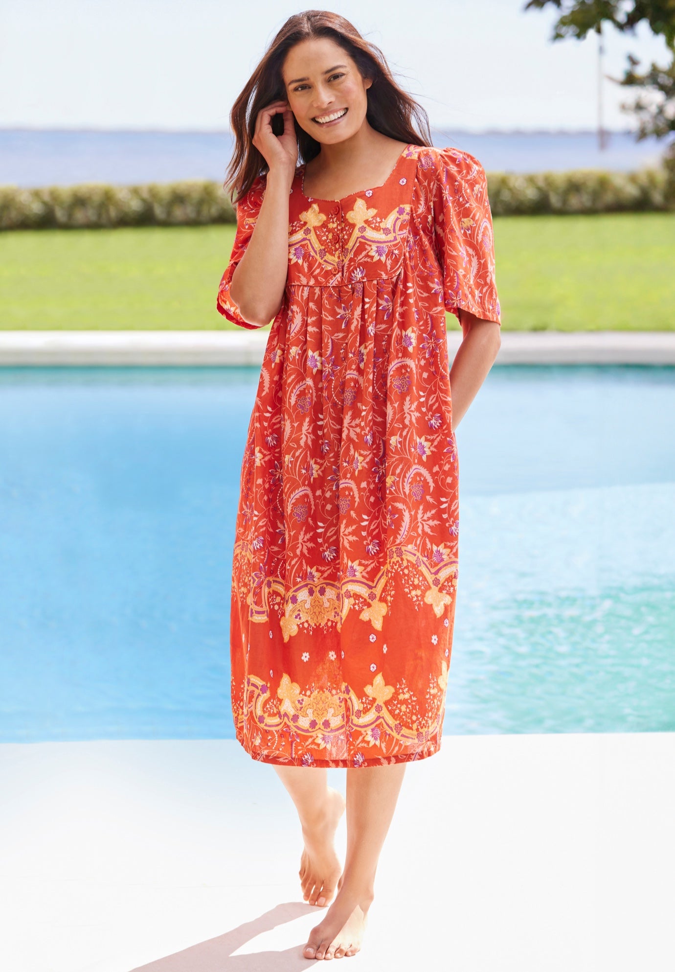 Mixed Print Short Lounger image number 7