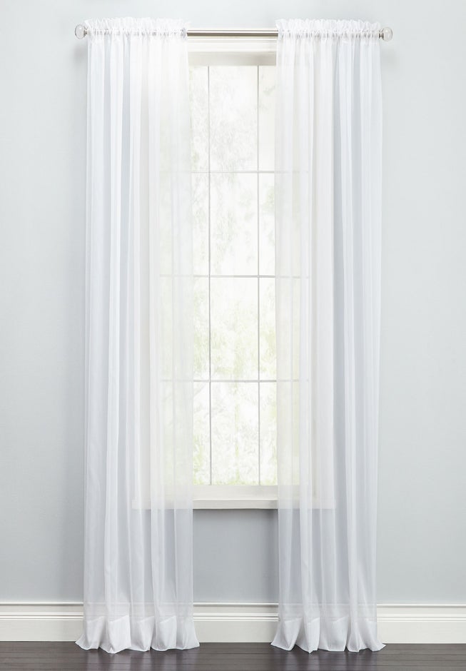 BH Studio Sheer Voile Rod-Pocket Panels -Set of 2 image number 0
