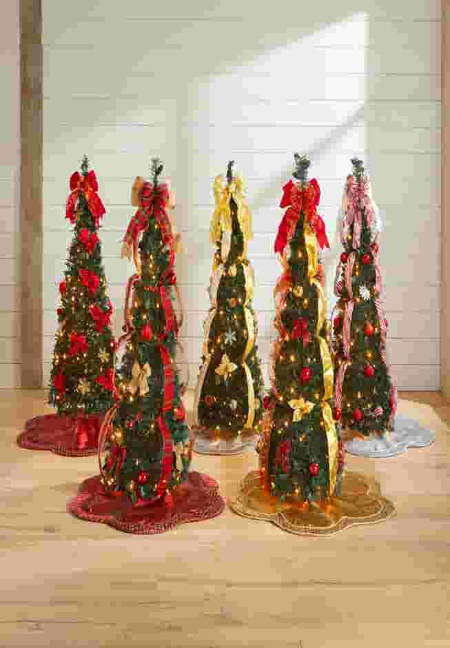 Fully Decorated Pre-Lit 4½’ Pop-Up Christmas Tree image number 5