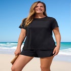 Mesh Yoke Swim Tee image number null